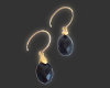 Schwarzer Onyx Ohrringe 14k Gold