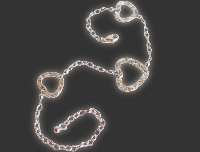 Armband Herzen 925 Silber