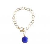 Armband 925 Silber/vergoldet mit blauer Jade | Erweiterte Suche