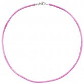 Seidenband pink 42 cm, Karabinerverschluss 925 Silber | Weiteres