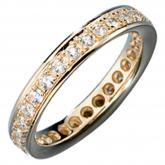 Memory-Ring 585/-Gelbgold mit Brillianten  0,75ct. | Gelbgoldschmuck