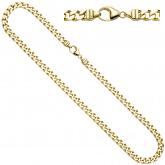 Panzerkette 585 Gelbgold massiv diamantiert 5,5 mm 45 cm | Gelbgoldschmuck