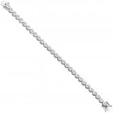 Armband 925 Sterling Silber 28 Zirkonia weiß 19 cm