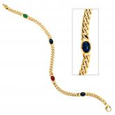 Armband 585/-Gelbgold mit Edelsteinen | Gelbgoldschmuck