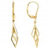 Boutons 333 Gelbgold geometrisches Design | Gelbgoldschmuck