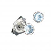 Ohrstecker 925 Sterling Silber mit hellblauen Kristallen