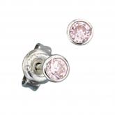 Ohrstecker 925 Sterling Silber mit Zirkonia rosa