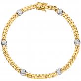 Armband 585 Gelb- und Weißgold mit Diamant-Brillanten 0,60ct.