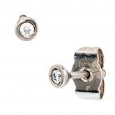 Ohrstecker 950 Platin zwei Diamant-Brillanten 0,05ct.