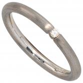 Damen-Ring 925 Sterling Silber und ein Diamant-Brillant 0,03ct. | Silberschmuck