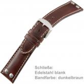 Uhrenarmband für Herren dunkelbraun Kalbleder "pull-up" | Uhren