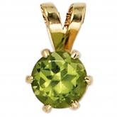 Anhänger 585 Gelbgold mit Peridot grün