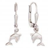 Kinder Boutons "Delfin" 925 Sterling Silber rhodiniert | Silberschmuck