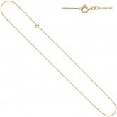 Ankerkette 333 Gelbgold diamantiert 1,6 mm 50 cm mit Federringverschluss