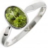 Damen Ring 925 Sterling Silber mit Peridot in grün | Edelsteine