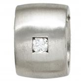 Anhänger 925 Sterling Silber mattiert mit Brillant 0,05ct. | Silberschmuck