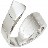 Damen Ring TWIST offen 925 Sterling Silber mit Glitzereffekt | Silberschmuck