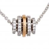 Collier 585 Weiß-/ Rotgold mit 64 Diamant-Brillanten | Bicolor Schmuck