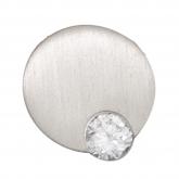 Anhänger rund 950 Platin matt mit Brillant 0,16 ct. | Platinschmuck