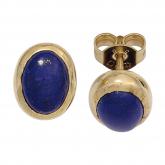 Ohrstecker 585 Gelbgold mit Lapis Lazuli | Edelsteine