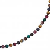 Collier Tigerauge Multicolor 45 cm 12 mm | Edelsteine