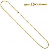 Zopfkette 585 Gelb-/Weißgold 45 cm | Bicolor Schmuck