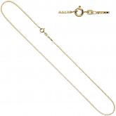 Venezianerkette 333 Gelbgold 1 mm 38 cm mit Federringverschluss | Gelbgoldschmuck