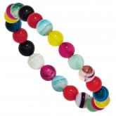 Kinder Armband mit Achaten bunt endlos, ca. 14 cm | Edelsteine