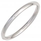 Armreif 925 Sterling Silber poliert oval Kastenschloss | Silberschmuck