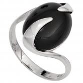 Damen Ring 925 Sterling Silber mit Onyx schwarz | Edelsteine