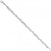 Armband "acht" 925 Sterling Silber mit Zirkonia 19 cm | Edelsteine