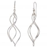 Ohrhaken Spiral-Design 925 Sterling Silber