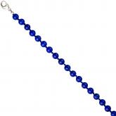 Collier Lapis Lazuli Perlen mit Verschluss 925 Sterling Silber | Edelsteine