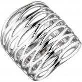 Damen Ring breit 925 Sterling Silber Netzoptik | Silberschmuck