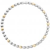 Collier Herzen-Design bicolor Edelstahl und PVD goldfarben | Edelstahlschmuck