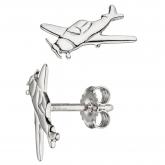 Ohrstecker "Flugzeug" 925 Sterling Silber | JOBO