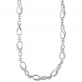 Collier "unendlich" 925 Silber mit Zirkonia weiß 48 cm