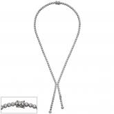 Collier 925 Sterling Silber mit Zirkonia weiß 42 cm | Silberschmuck