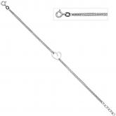 Armband "Herz" 925 Sterling Silber 19 cm 2-reihig | Silberschmuck