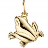 Anhänger "Frosch" 333 Gelbgold | Gelbgoldschmuck