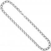 Lang-Panzerkette 925 Sterling Silber ca. 7,3 mm 45 cm strukturiert | Silberschmuck