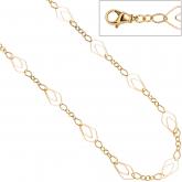 Collier/Halskette 925 Sterling Silber/vergoldet 80 cm oval | Vergoldet