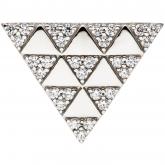 Anhänger "Dreieck" abstrakt 925 Silber mit Zirkonia weiß | Edelsteine