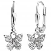 Kinder Boutons "Schmetterling" 925 Silber mit Zirkonia weiß | Silberschmuck