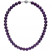 Collier mit Amethyst-Kugeln violett 44 cm | Edelsteine