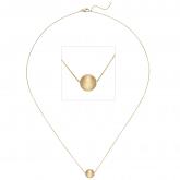 Collier/Ankerkette mit Anhänger Kugel 750 Gelbgold 45 cm | Gelbgoldschmuck