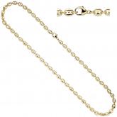 Collier/Kaffeebohnenkette 585 Gelbgold ca. 50 cm ca. 6 mm | Gelbgoldschmuck