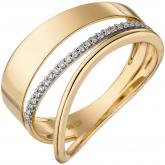 Damen Ring 585 Gelbgold mit 24 Brillanten 0,10 ct. Inspiration | Gelbgoldschmuck