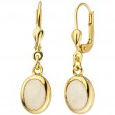 Boutons 585 Gelbgold mit 2 Edel-Opalen | Gelbgoldschmuck