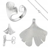 Schmuck-Set "Ginko" 925 Silber mit Kette ca. 45 cm | Silberschmuck